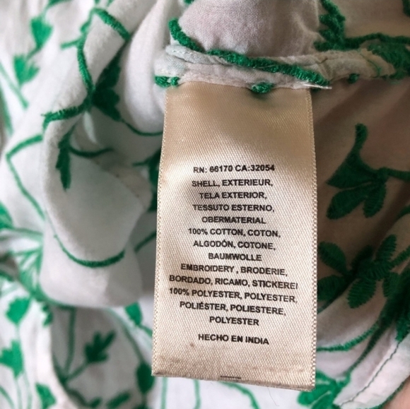 Holding Horses cotton white embroidered long sleeve button down shirt in size 10 - Picture 6 of 8